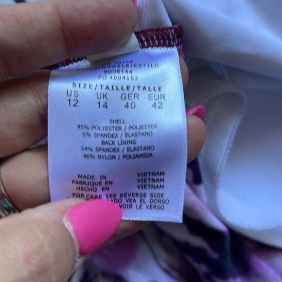 Magicsuit Good Vibes Rita Tankini Top Separate in Purple Tie Dye - Picture 8 of 8